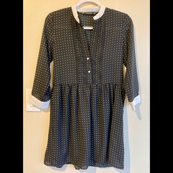 Zara Polka Dot Dress Black and White - Picture 2 of 6